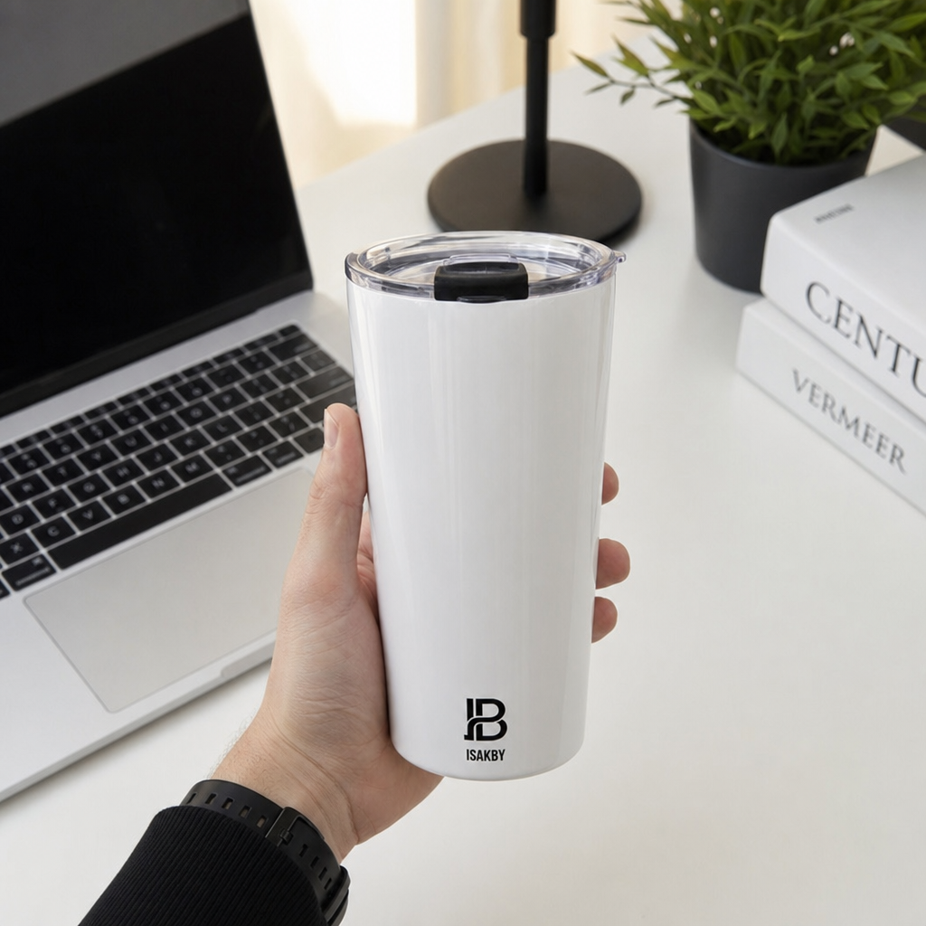 ISAKBY Matte White Tumbler